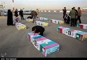 استقبال از پیکر دوازده شهید گمنام دفاع مقدس در مشهد