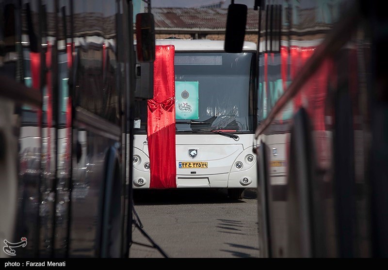 رونمایی از 12 دستگاه اتوبوس جدید در ‌زنجان