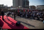رونمایی از خودروهای جدید ناوگان اتوبوسرانی در کرمانشاه