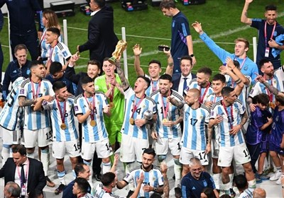  واکنش بازیکنان آرژانتین به قهرمانی در جام جهانی ۲۰۲۲ 