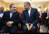 حسین امیرعبداللهیان وزیر امور خارجه و سید عباس عراقچی در سومین مجمع گفتگوی تهران