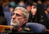سردار اسماعیل قاآنی فرمانده نیروی قدس سپاه پاسداران در نخستین سالگرد سردار شهید حسن ایرلو
