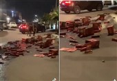 واژگونی کامیون حامل مشروبات الکلی در عربستان سعودی