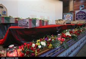 مراسم استقبال از 6 شهید گمنام در پایگاه  شکاری شهید نوژه همدان