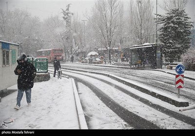 اولین برف زمستانی در تهران