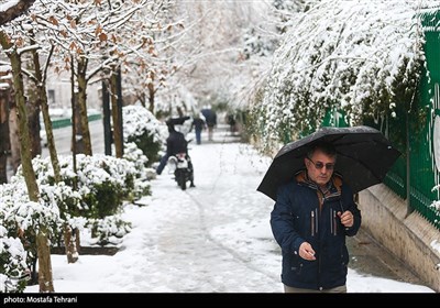 اولین برف زمستانی در تهران
