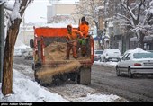 بارش برف در زنجان