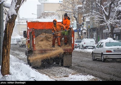 بارش برف در زنجان 