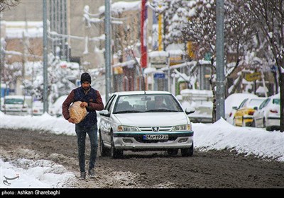 بارش برف در زنجان 