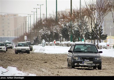 بارش برف در زنجان 