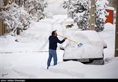 بارش برف در زنجان