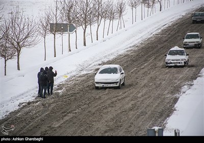 بارش برف در زنجان 