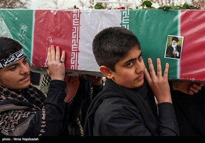 مراسم تشییع پیکر مطهر شهید گمنام در دبیرستان پسرانه امام رضا (ع) - مشهد