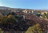 تظاهرات گسترده شهروندان ارمنی در مرکز قره باغ