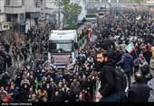 Mass Funeral Held in Tehran for Martyrs