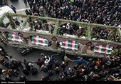 Mass Funeral Held in Tehran for Martyrs