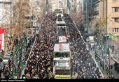 Mass Funeral Held in Tehran for Martyrs