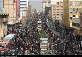 Mass Funeral Held in Tehran for Martyrs