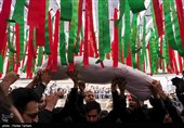 تشییع پیکر شهید گمنام در خرم آباد 