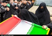 تشییع پیکر14 شهید گمنام دفاع مقدس در ساری 