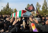 تشییع پیکر 6 شهید گمنام دفاع مقدس در قم