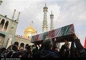 تشییع پیکر 6 شهید گمنام دفاع مقدس در قم