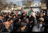 مراسم تشییع وتدفین پیکر شهید گمنام در دانشگاه فرهنگیان قزوین