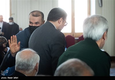 حسین امیرعبداللهیان وزیر امور خارجه در گرامیداشت سالگرد شهادت سردار سلیمانی در وزارت امور خارجه