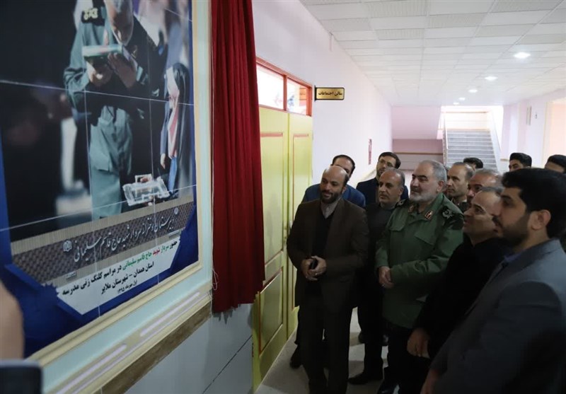 افتتاح مدرسه‌ای که شهید سلیمانی کلنگ‌ آن را در ملایر به زمین زد