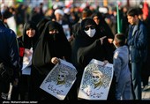 راهپیمایی  مردم قم در سالگرد شهادت شهید سلیمانی