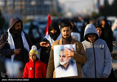 راهپیمایی مردم قم در سالگرد شهادت شهید سلیمانی