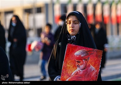 راهپیمایی مردم قم در سالگرد شهادت شهید سلیمانی