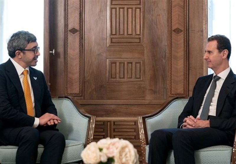 وزیر خارجه امارات با بشار اسد دیدار کرد