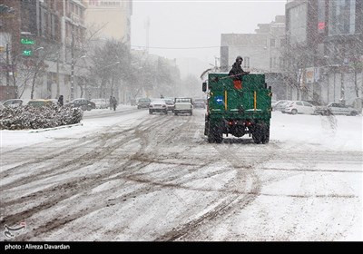 بارش برف در اردبیل