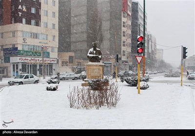 بارش برف در اردبیل