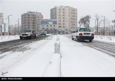 بارش برف در اردبیل