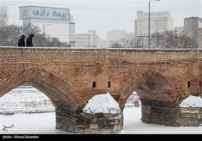 بارش برف در اردبیل