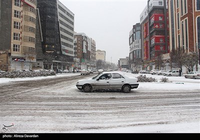 بارش برف در اردبیل