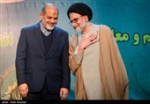 حجت الاسلام خطیب وزیر اطلاعات و  احمد وحیدی وزیرکشور در مراسم تودیع و معارفه فرمانده فراجا