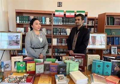  اهدا ۹۸ جلد کتاب به زبان‌های فارسی، روسی و قرقیزی به کتابخانه ملی قرقیزستان 