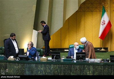 محمدباقر قالیباف رئیس قوه مقننه در صحن علنی مجلس شورای اسلامی 