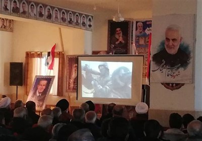  برگزاری مراسم سالگرد شهیدان سلیمانی و المهندس در حلب سوریه 