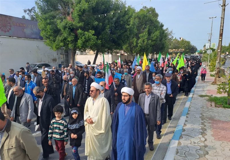 راهپیمایی نمازگزاران بوشهری در حمایت از مرجعیت+تصویر