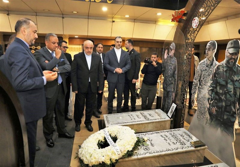 حضور امیرعبداللهیان در گلزار شهدای حزب‌الله لبنان