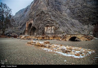 بارش برف در طاقبستان - کرمانشاه 