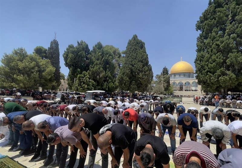 مشارکت 75 هزار فلسطینی در نماز جمعه مسجدالاقصی