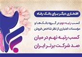 بانک رفاه کارگران رتبه دوم در بین بانکها و نهم در بین صد شرکت برتر ایران را کسب کرد