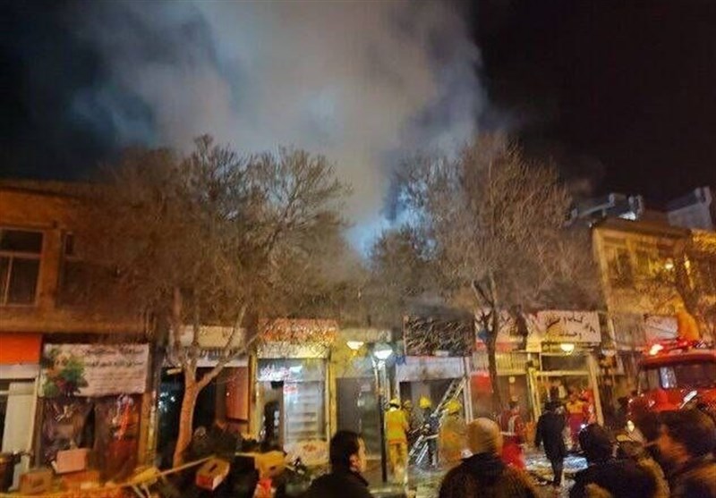 مهار آتش سوزی در بازار قوچان/خسارت 50تا 100درصدی 15 مغازه