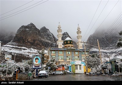 بارش برف در کرمان