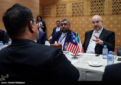 دیدار داتو جوهری عبدل رئیس مجلس مالزی با محمدباقر قالیباف رئیس مجلس شورای اسلام